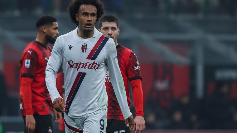 AC Milan niet langs Bologna door goal Zirkzee en gemiste pingels