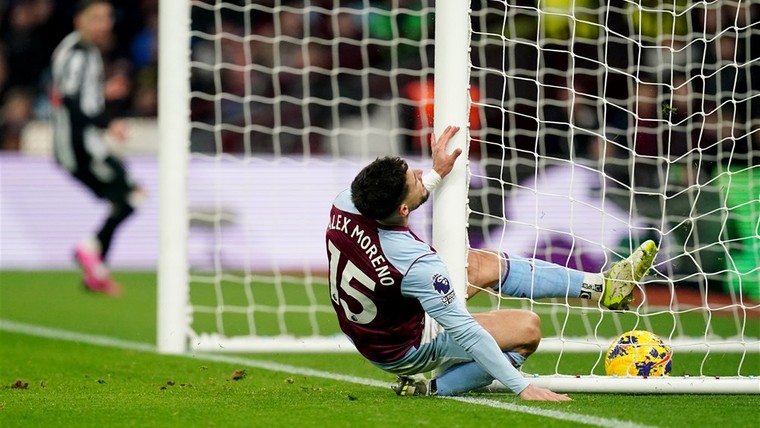 Pijnlijke avond voor Aston Villa is extra pijnlijk voor verdediger Moreno