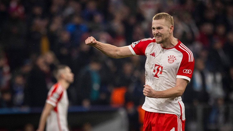 Glansrol De Ligt bij sterke comeback kwartfinalist Bayern