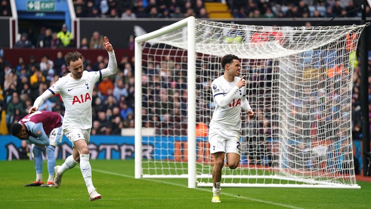 Spurs deelt Ajax-opponent Aston Villa dreun uit in strijd om CL-ticket