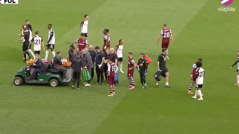 Schrik bij West Ham: debutant naar de grond na botsing met Álvarez
