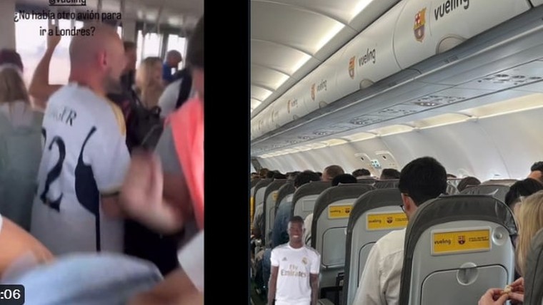 Fans van Real Madrid vliegen in Barcelona-vliegtuig naar Engeland