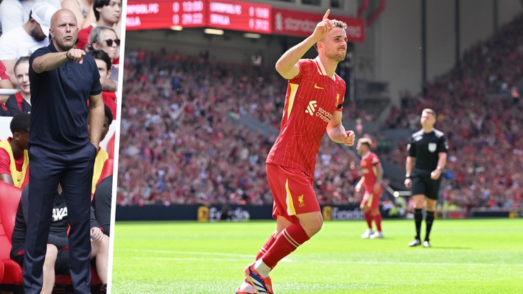 Slot massaal toegezongen door Anfield bij fraaie oefenzege Liverpool
