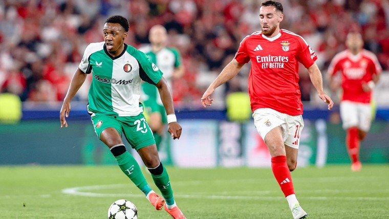 Milambo schittert bij Champions League-stunt Feyenoord tegen Benfica