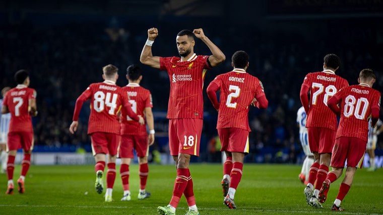 Grandioze Gakpo leidt Liverpool in League Cup langs Brighton