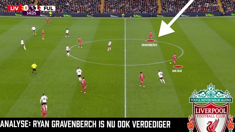 Ryan Gravenberch redt tiental Liverpool met dubbelrol