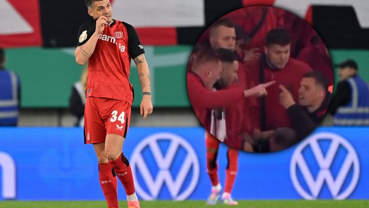 Beschamende avond Leverkusen eindigt met verhit gesprek Xhaka en fans