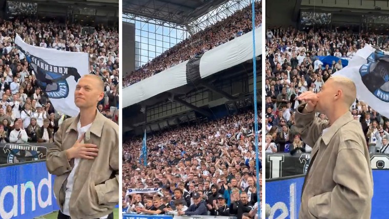 Gestopte Viktor Fischer geniet zichtbaar van eerbetoon FC Kopenhagen