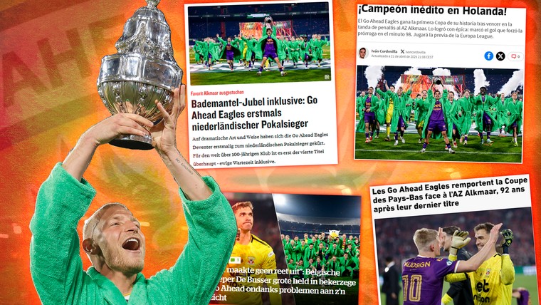 Internationale media genoten van 'prachtig voetbalverhaal' en 'badjasfeest' GAE