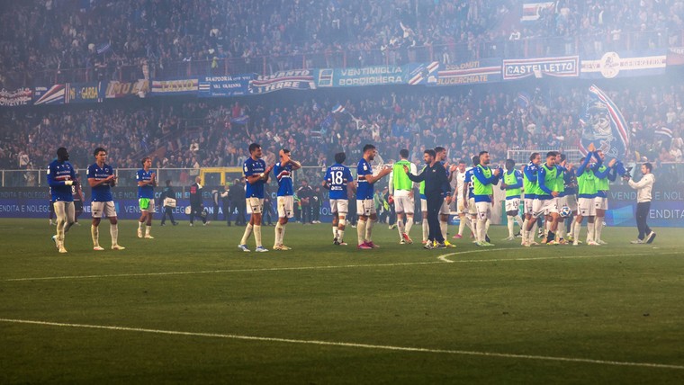 Verdriet en leedvermaak in Genua na historische degradatie van Sampdoria