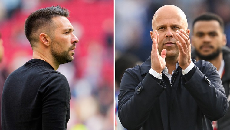 Slot looft Farioli: 'Als ik naar Ajax keek, zag ik altijd een goede opbouw'