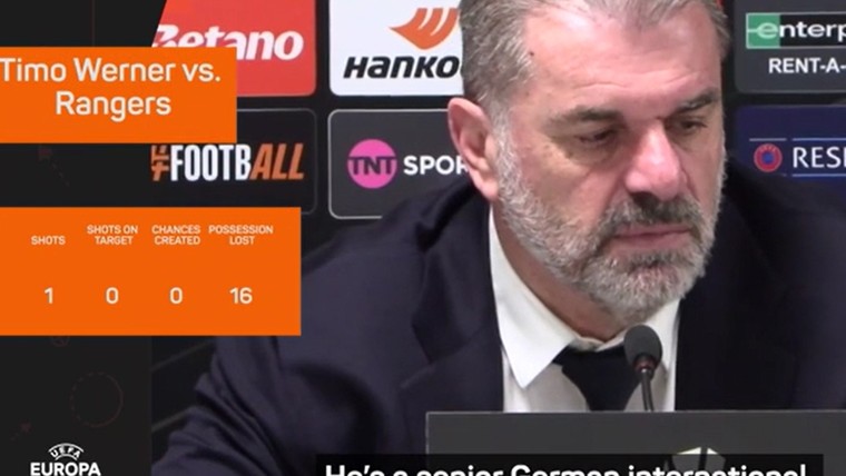 Postecoglou pakt Werner keihard aan: 'Optreden was onacceptabel'