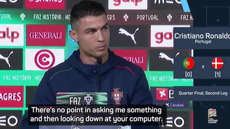 Ronaldo pakt Portugese journalisten aan: 'Het bevalt me niet wat ik zie'