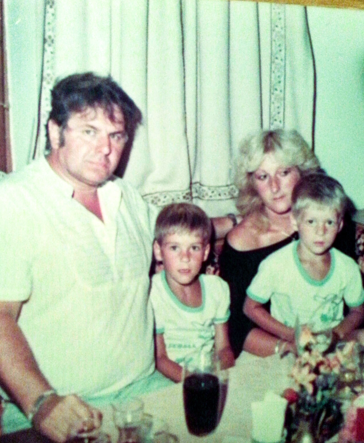 Het gezin Ricksen in de vroege jaren tachtig. 