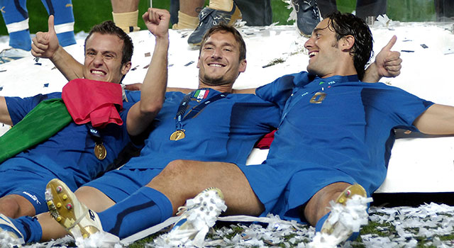 Alberto Gilardino, Francesco Totti en Luca Toni vormden op het WK 2006 de Tridente van Italië. De drie aanvallers zijn gezamenlijk goed voor 572 Serie A-doelpunten.