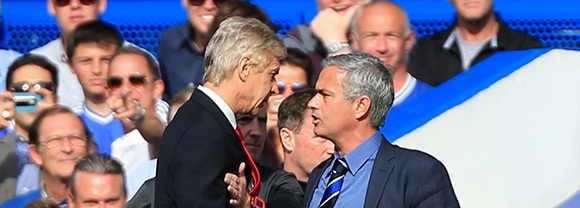In 2014 hadden Wenger en Mourinho het aan de zijlijn met elkaar aan de stok. 