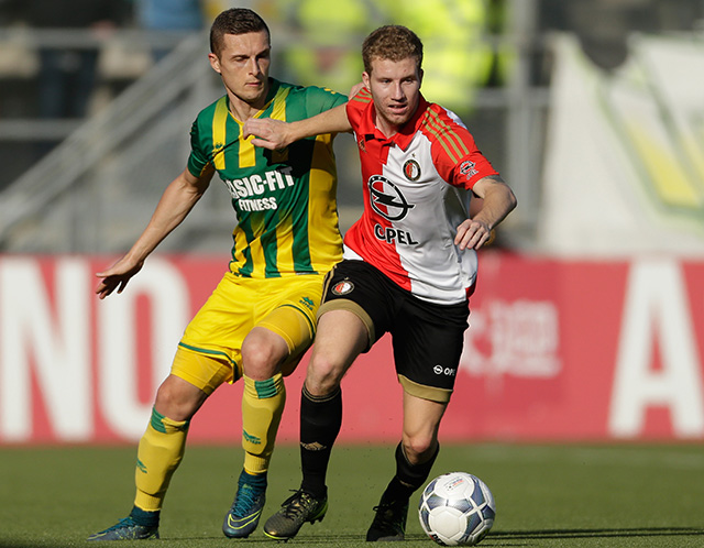 Simon Gustafson begint zijn draai te vinden bij Feyenoord, de Zweed bereidde vier van de laatste zes treffers van Feyenoord voor.