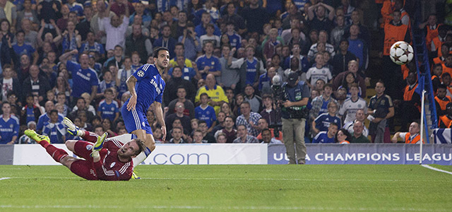 Cesc Fabregas zette Chelsea al vroeg op voorsprong, maar het was niet genoeg voor drie punten.