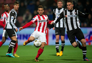 Beeld uit PSV-Heracles van vorig seizoen.