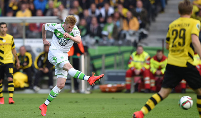 Met deze knal zette Kevin De Bruyne VfL Wolfsburg op het juiste spoor in de finale om de DFB-Pokal.