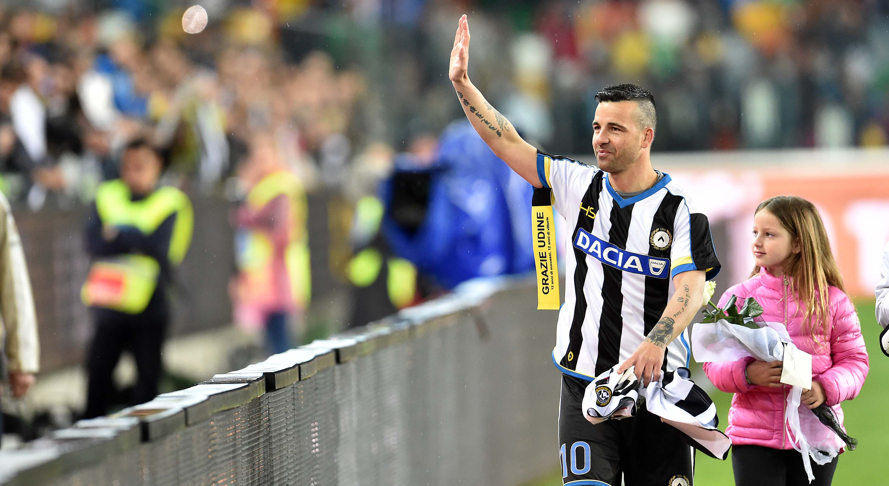 Antonio Di Natale neemt afscheid van het publiek van Udinese.