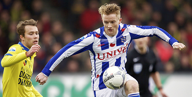 Sam Larsson is in de Friese derby voor de verandering een keer niet beslissend voor SC Heerenveen.