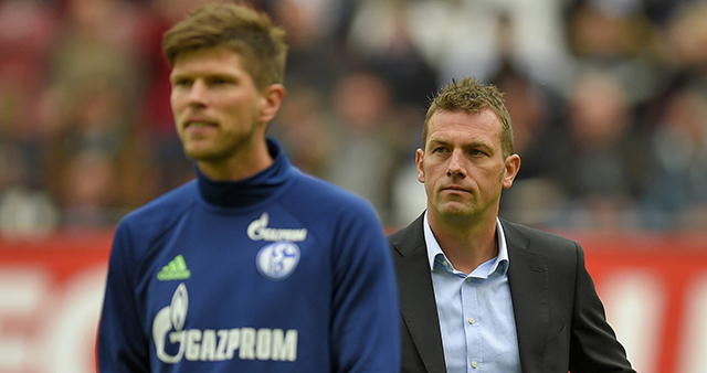 Schalke 04-trainer Markus Weinzierl maakt dit seizoen maar zelden gebruik van Klaas-Jan Huntelaar.