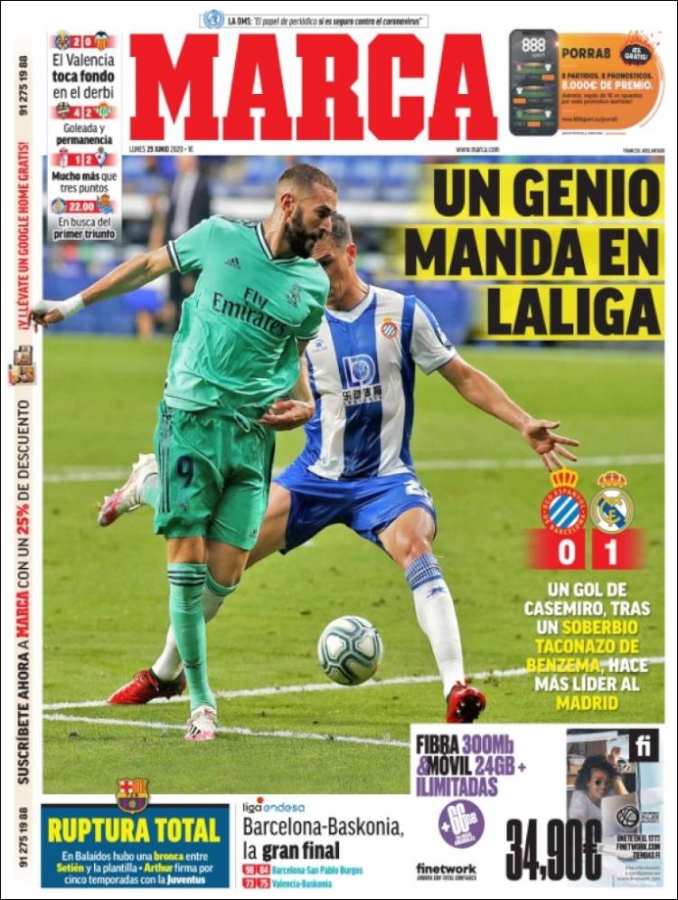 De cover van Marca: &#039;Een genie heerst in La Liga&#039;