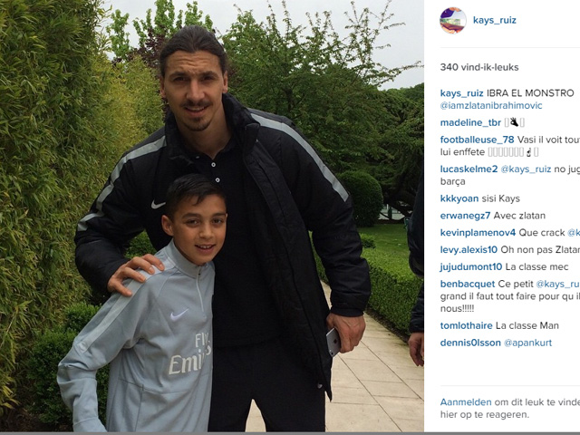Kaïs Ruiz maakte onlangs alvast kennis met Zlatan Ibrahimovic.