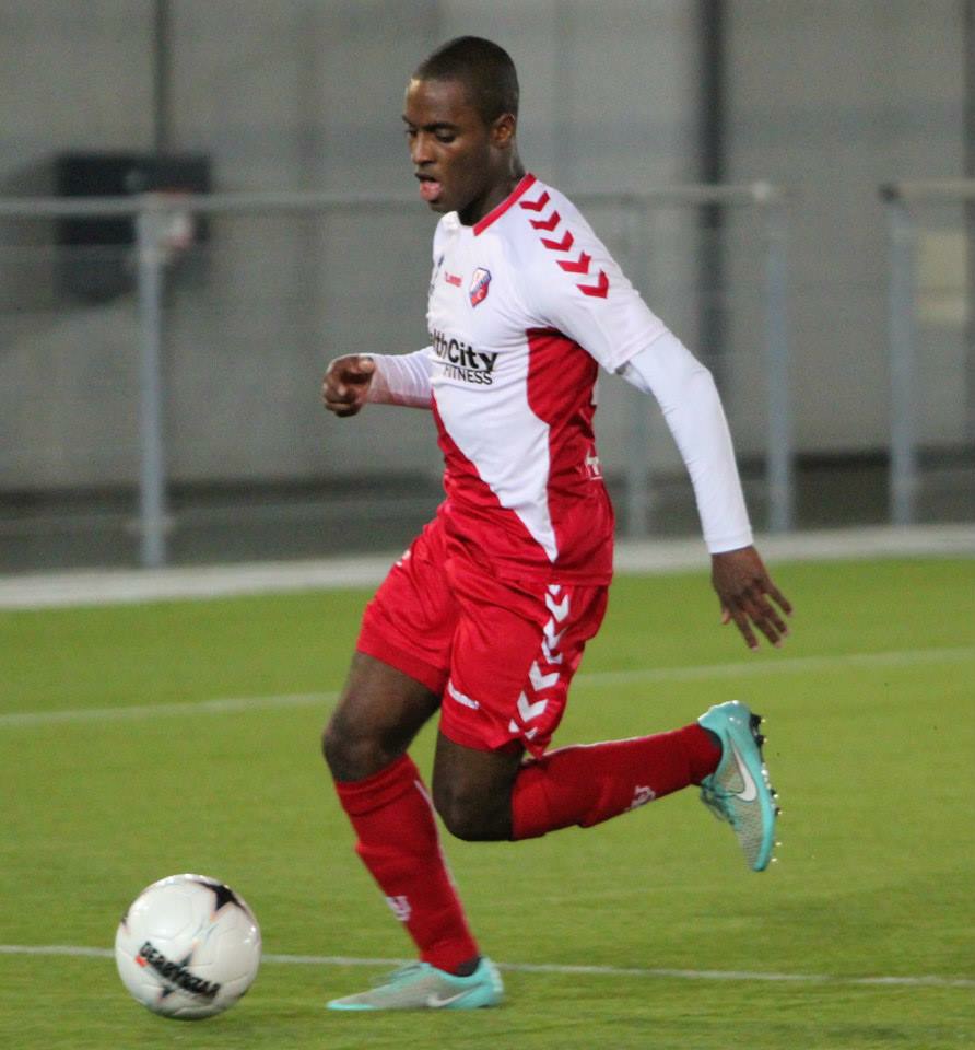 Yemaro Hoogdorp in het shirt van FC Utrecht. 