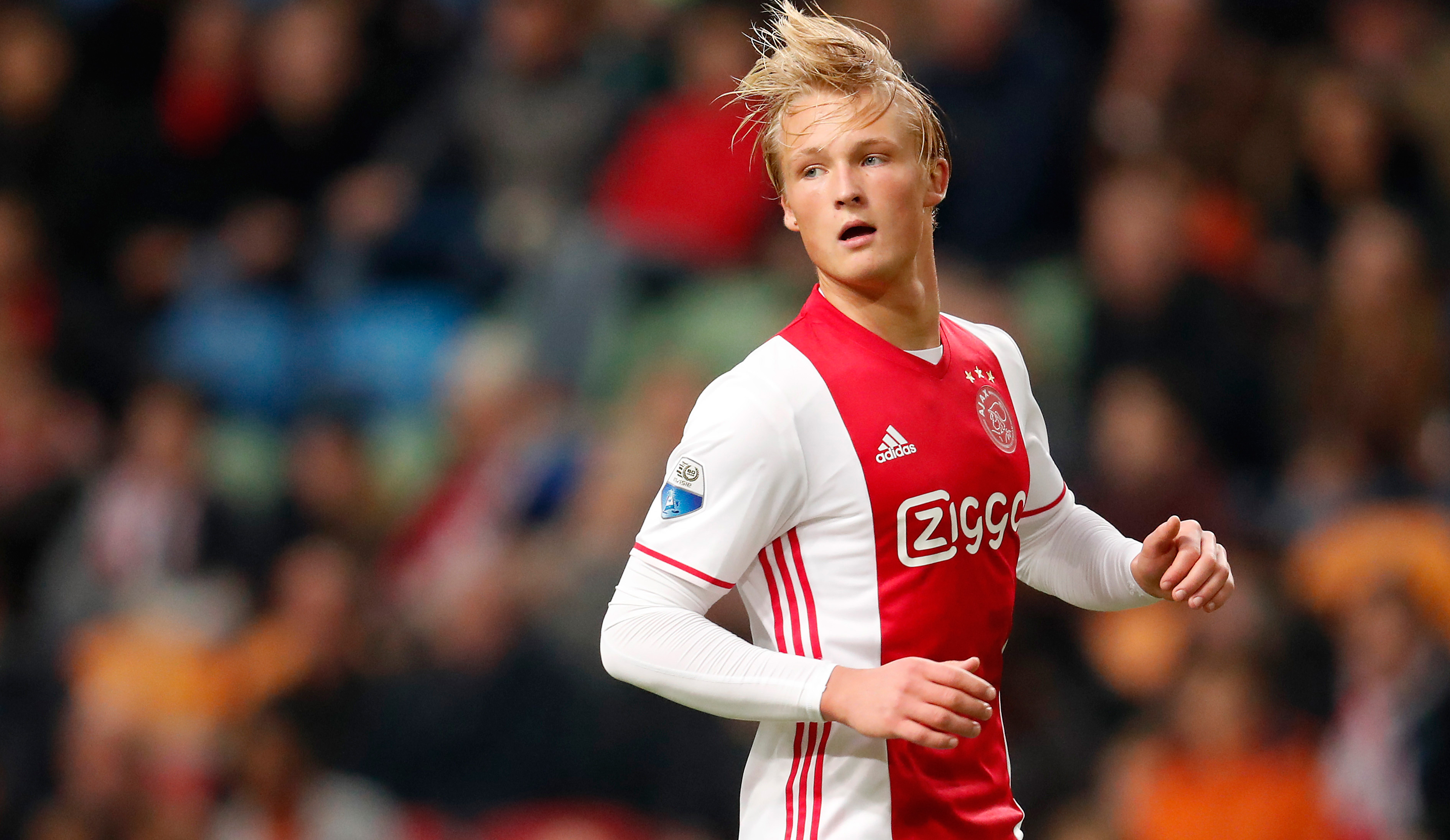 De negentienjarige Kasper Dolberg groeide uit tot de revelatie bij Ajax. De Deen scoorde in de eerste seizoenshelft acht keer in de Eredivisie.