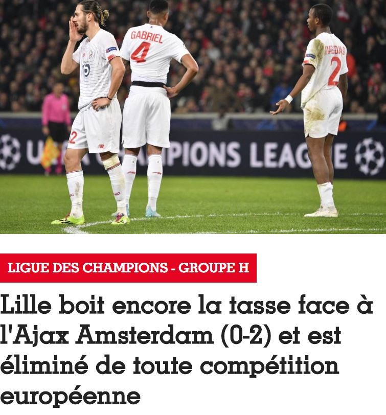 France Football beschrijft de treurnis bij Lille.
