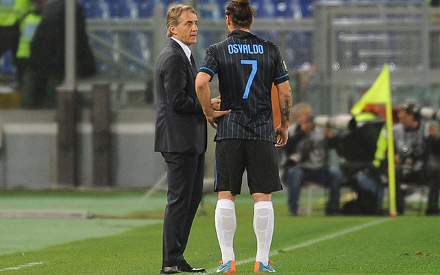 Trainer Roberto Mancini stelt niet langer prijs op de aanwezigheid van Pablo Osvaldo, maar om hem nou te slijten aan stadgenoot AC Milan gaat misschien iets te ver.