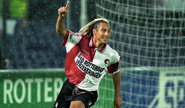 Henrik Larsson verdedigde tussen 1993 en 1997 de clubkleuren van Feyenoord, waarmee hij twee keer de KNVB-beker won.
