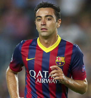 Barcelona-middenvelder Xavi.