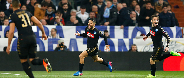 De blijdschap bij Napoli en doelpuntenmaker Lorenzo Insigne zou snel verdwijnen.