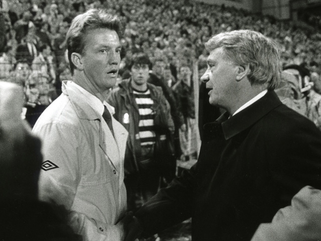 Van Gaal en Robson kwamen elkaar eerder tegen in de Eredivisie als trainers van Ajax en PSV.