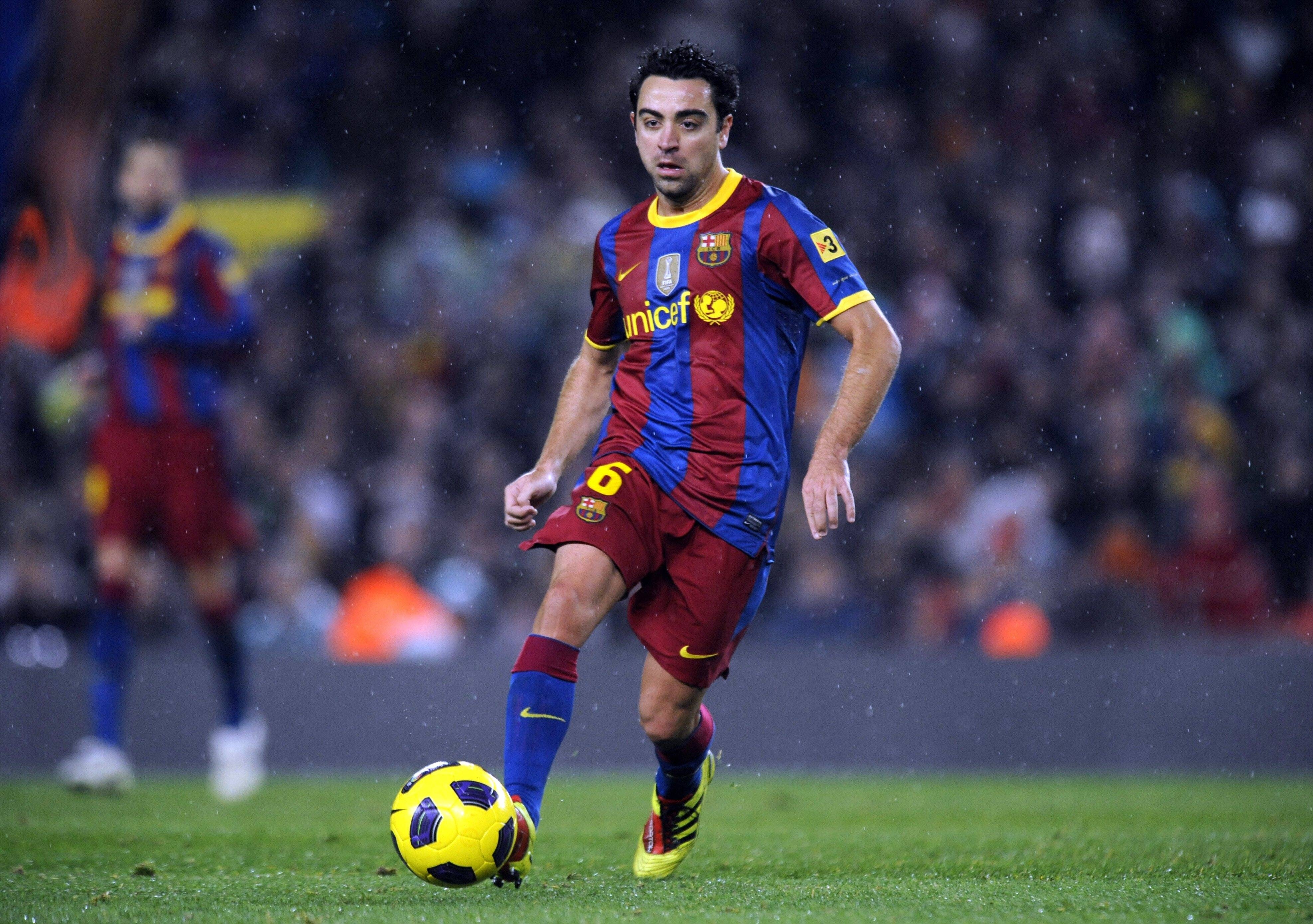 Xavi in Barcelona-shirt.