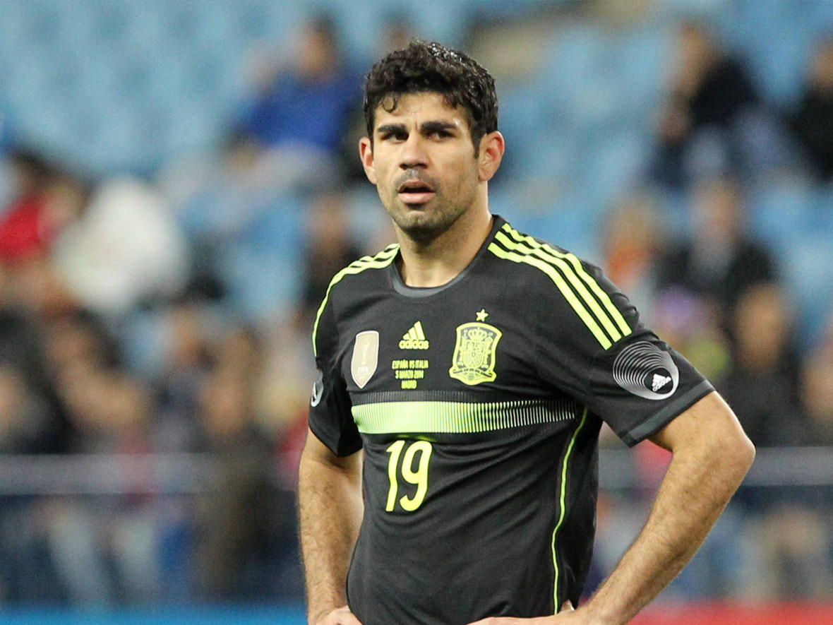 De tot Spanjaard genaturaliseerde Braziliaan Diego Costa zal de spits van Spanje zijn op het WK.