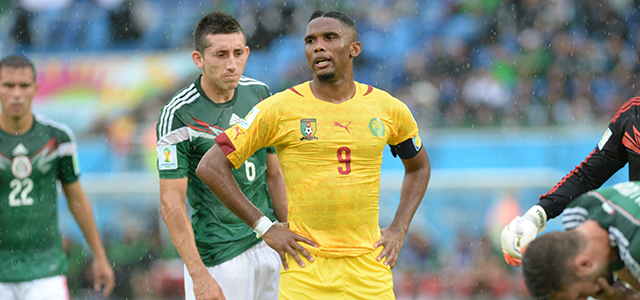 Tot teleurstelling van Samuel Eto&#039;o moet Kameroen al meteen vol aan de bak tegen Kroatië.