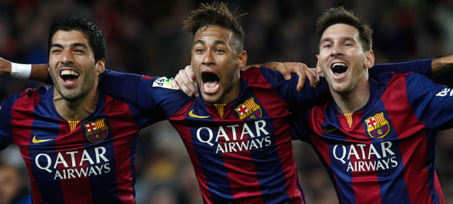 De MSN-aanvalslinie van Barcelona was goed voor 25 van de 28 goals in de Champions League dit seizoen.