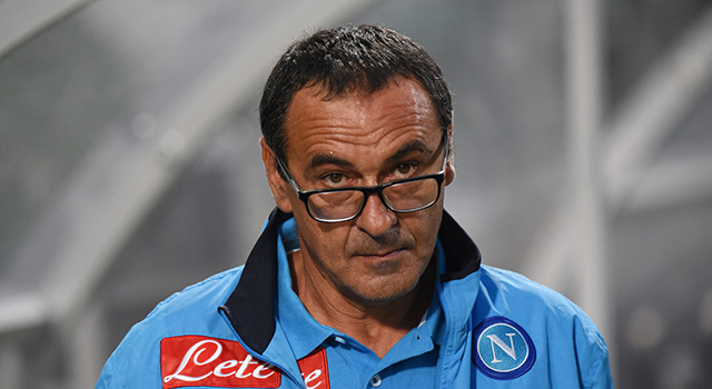 Trainer Maurizio Sarri heeft nog niet gewonnen in dienst van Napoli.