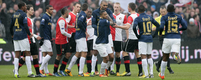 Ophef tijdens de editie van vorig seizoen. Feyenoord won met 2-1.