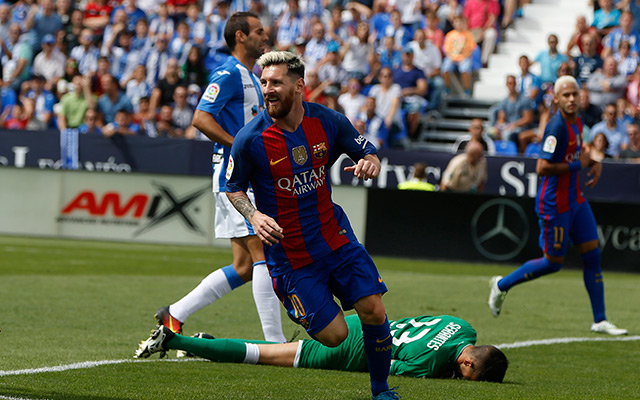 Lionel Messi voerde zijn seizoenstotaal tegen Leganés op naar acht officiële treffers. De Argentijn heeft in de Spaanse competitie nu tegen 34 clubs gescoord.