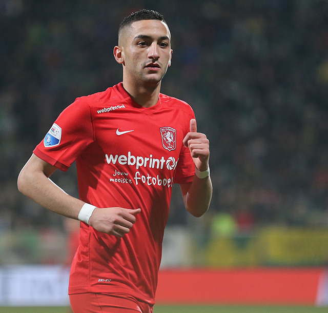 Hakim Ziyech is sinds zijn entree bij FC Twente betrokken bij 49 doelpunten.