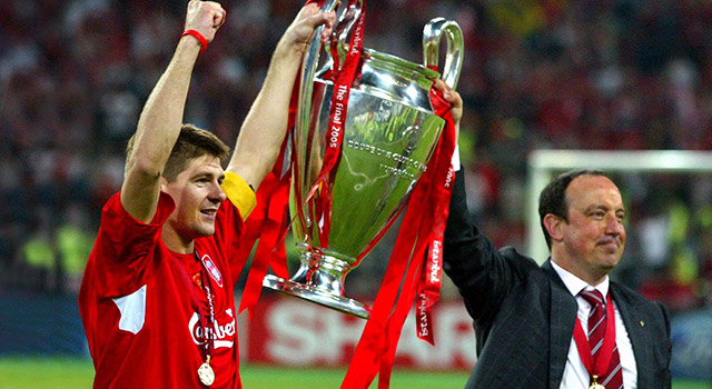 De Champions League-zege in 2005 was het finest moment van Steven Gerrard bij Liverpool.