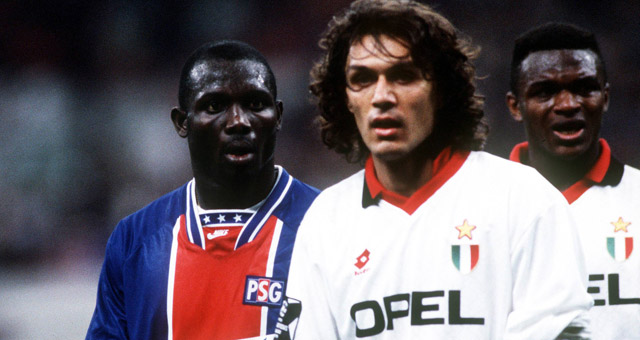 Met George Weah in de spits verloor Paris Saint-Germain in 1994/95 in de halve finale van AC Milan, dat later - met Paolo Maldini en Marcel Desailly in de gelederen - met 1-0 van Ajax verloor in de CL-finale in Wenen.