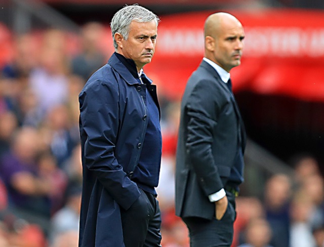 De Manchester Derby ging niet alleen tussen twee teams vol sterspelers, maar natuurlijk ook tussen de managers José Mourinho en Pep Guardiola.