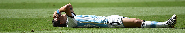 Ángel di María in het shirt van Argentinië. Ligt zijn toekomst nog buiten Madrid?