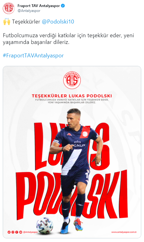 Het Twitter-bericht van Antalyaspor